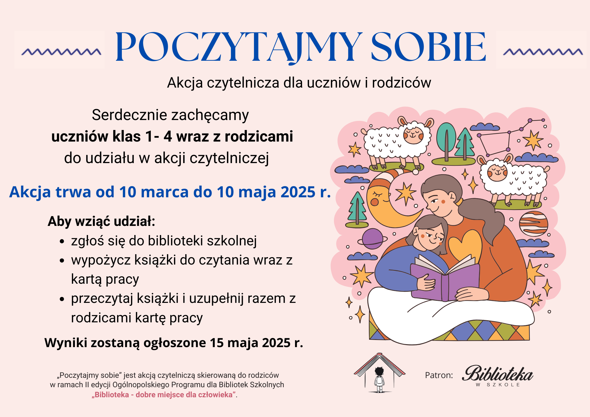 ZAPRASZAMY DO UDZIAŁU W AKCJI CZYTELNICZEJ!