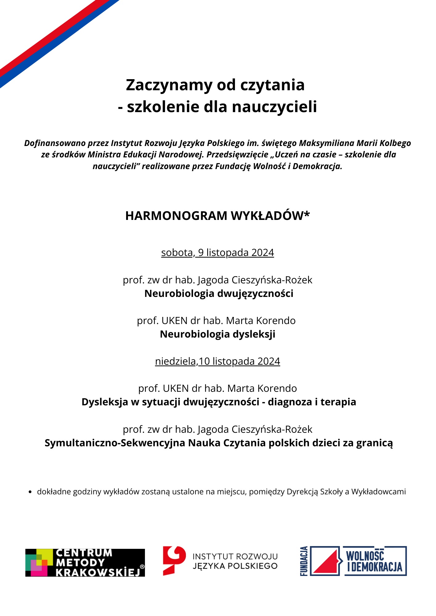 Zaczynamy od czytania - szkolenie dla nauczycieli