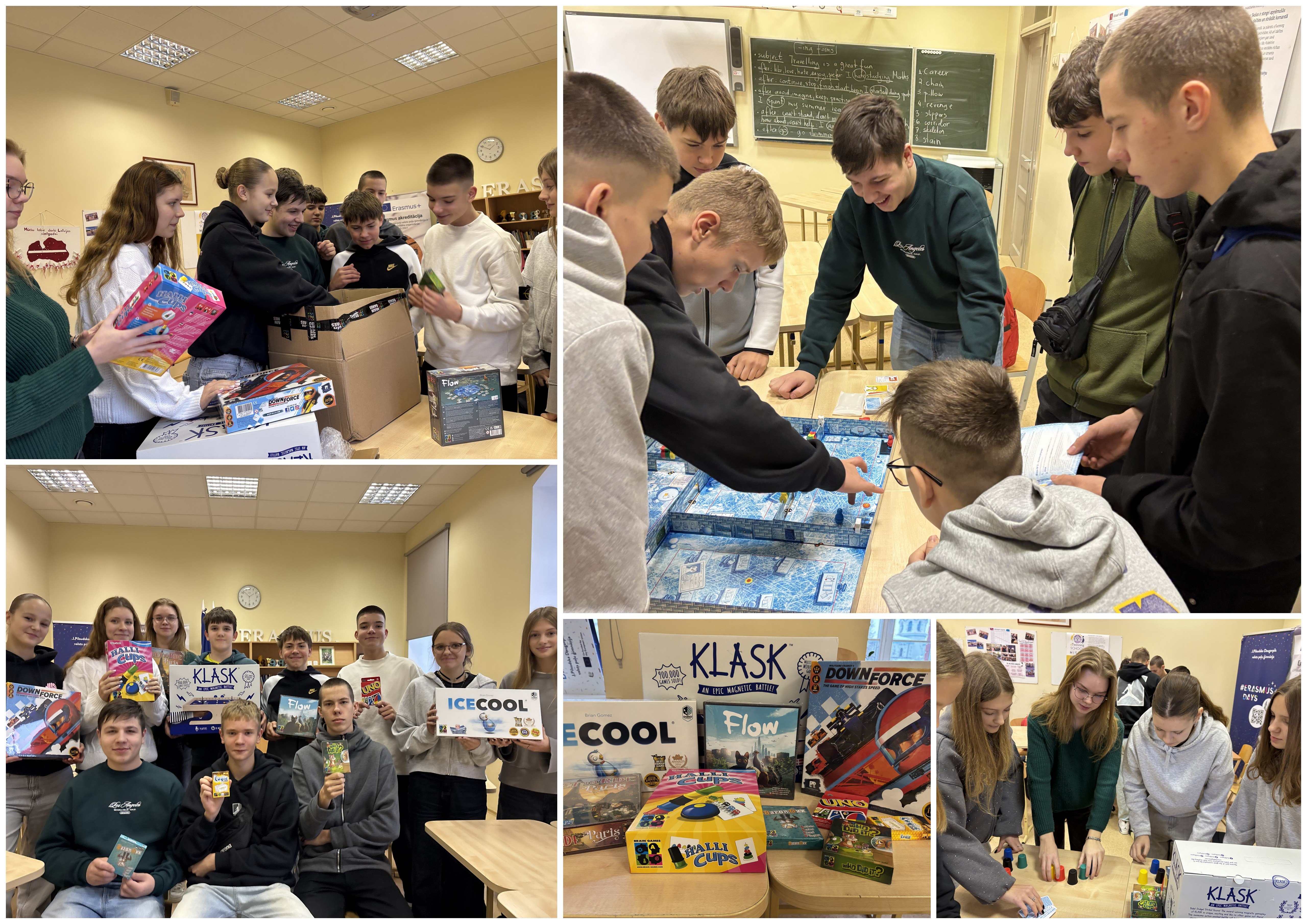 8.A KLASES SKOLĒNI SAŅĒMA IZGLĪTOJOŠAS SPĒLES 200 EUR VĒRTĪBĀ PAR ETWINNING PROJEKTA “10 CENTURIES IN ONE PROJECT” IEKĻŪŠANU FINĀLĀ