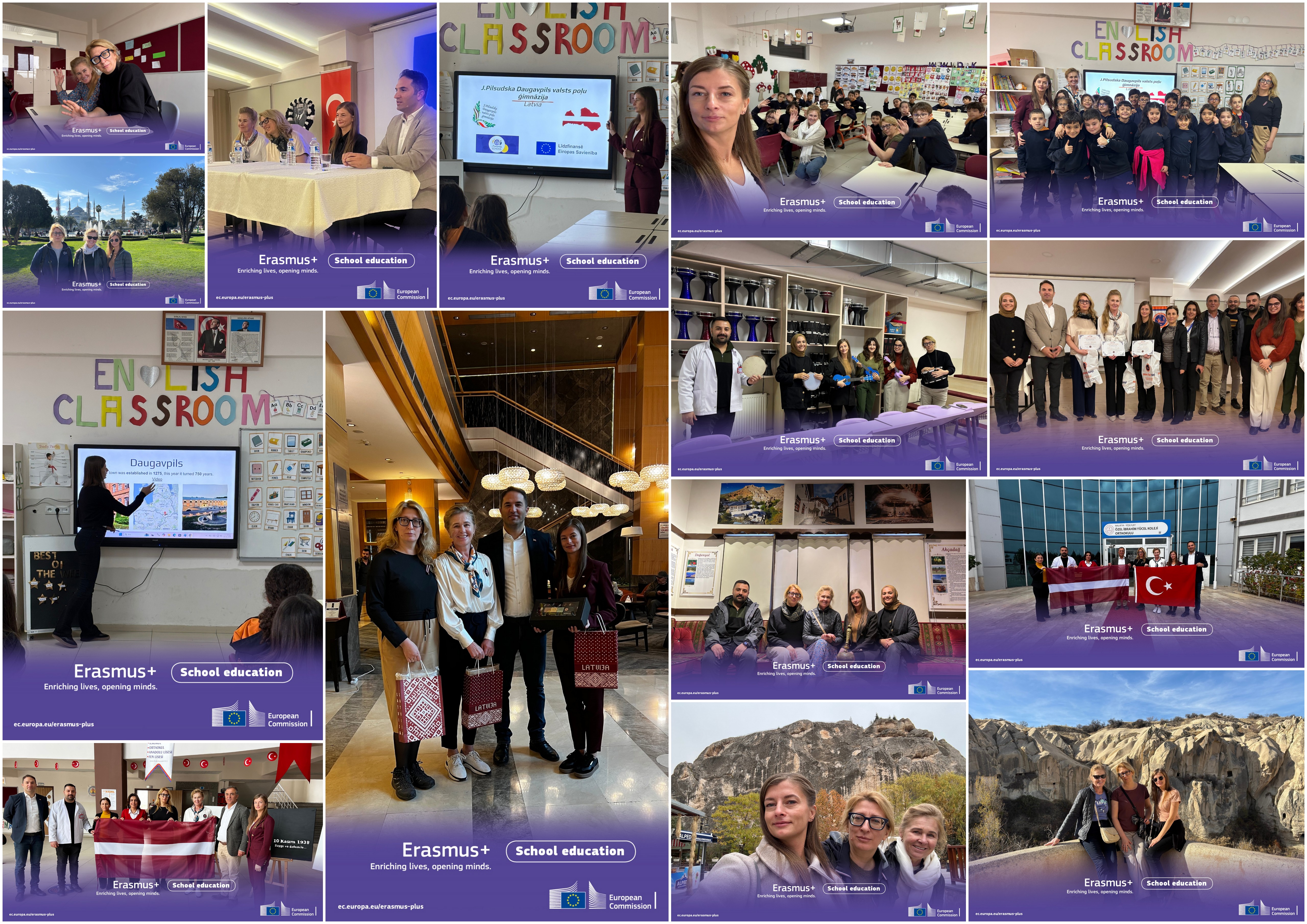 ERASMUS+ DARBA ĒNOŠANA TURCIJĀ STIPRINA STARPTAUTISKO SADARBĪBU UN PEDAGOĢISKO PIEREDZI