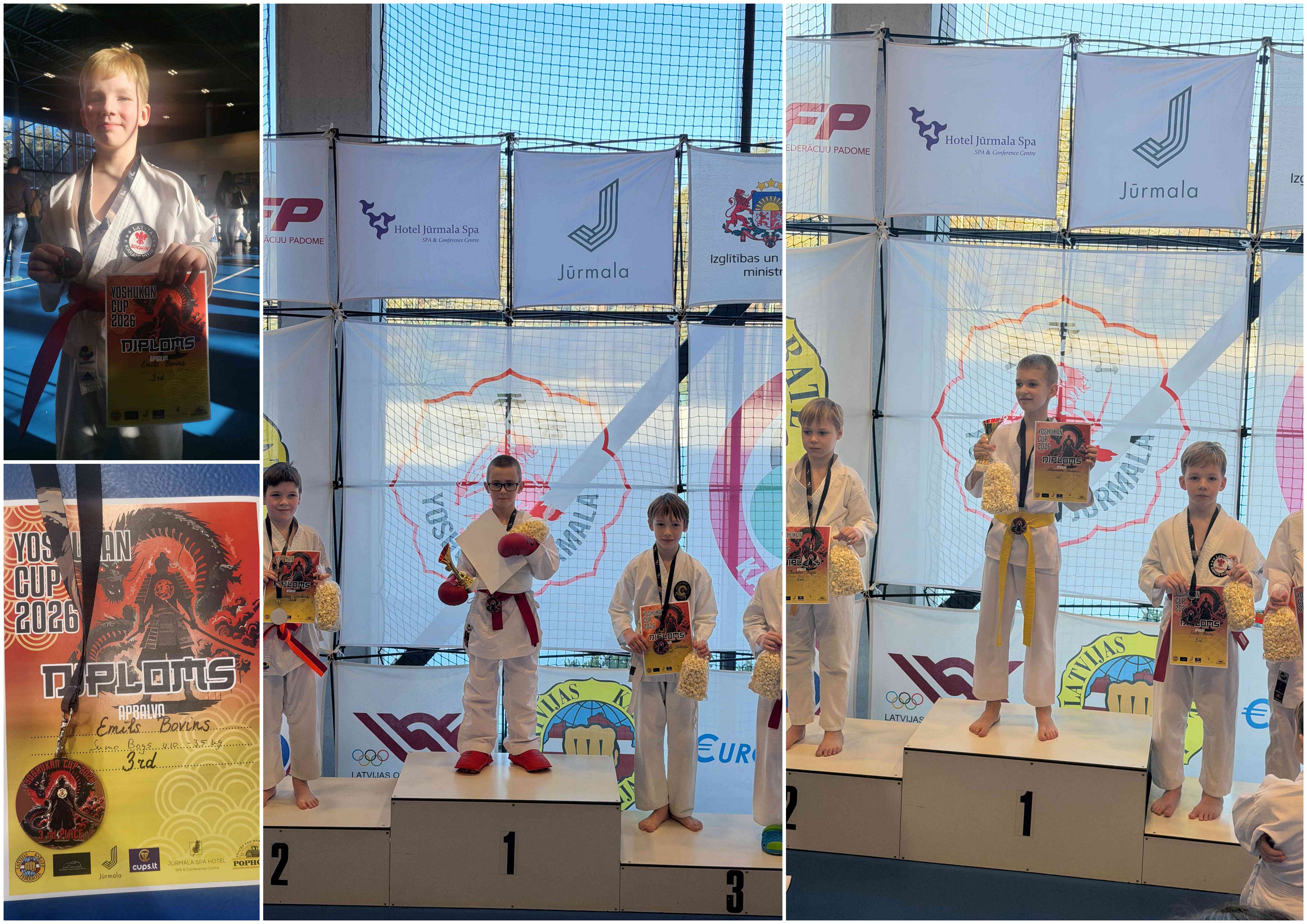 EMĪLS BOVINS IZCĪNA DIVAS BRONZAS MEDAĻAS “YOSHUKAN CUP 2026” SACENSĪBĀS JŪRMALĀ