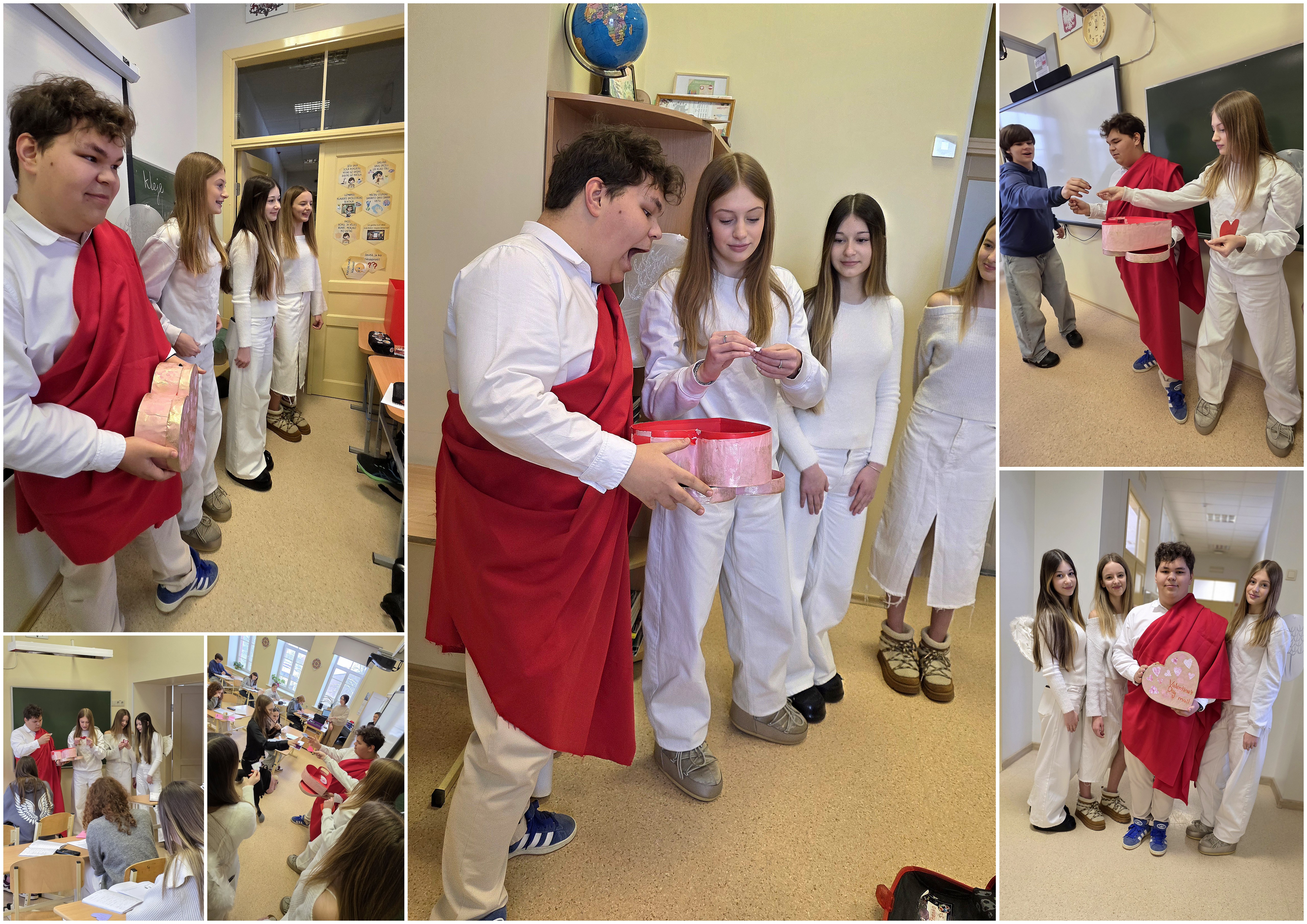 KUPIDONS VIESOJAS MŪSU SKOLĀ VALENTĪNDIENAS PRIEKŠVAKARĀ